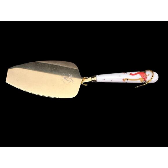 Sara Miller Portmeirion Geese Cake Server Festive Christmas New In Gift Box - Picture 3 of 12